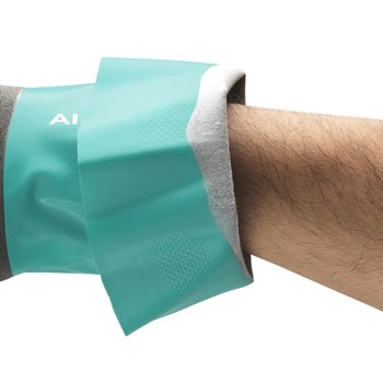 Ansell AlphaTec ANSELL GRIP™ 58-430 Verde/Gris 11 Nitrilo Apoyado Guante resistente a productos químicos - acabado Áspero - Longitud 12 pulg. - 076490-14897