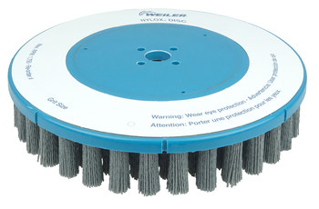 Weiler Nylox Carburo de silicio Disco de cerdas - Fina grado - Accesorio Eje - Agujero Central 7/8 pulg. - Diámetro de la cerda 0.040 pulg. - 85930