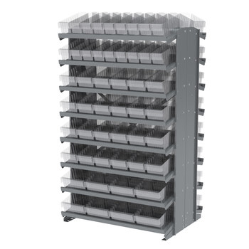Imagen de Akro-mils APRDAST 800 lb Transparente Gris Revestido en polvo Acero 16 ga Doble cara Bastidor fijo (Imagen principal del producto)