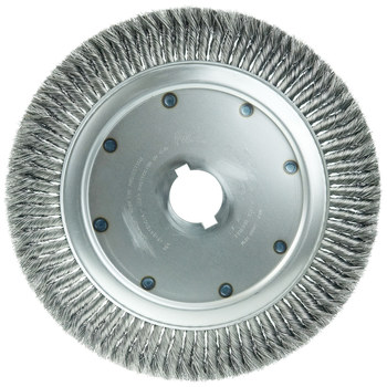 Weiler 08310 Wheel Brush - 14 in Dia - Knotted - Standard Twist Steel Bristle