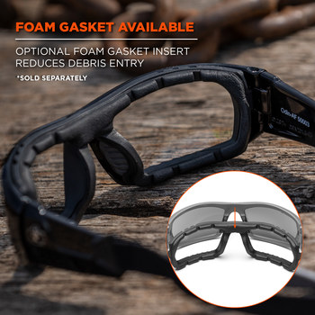 Ergodyne Skullerz Odin Universal Policarbonato Lentes de seguridad lente Humo - Marco completo - 720476-50030