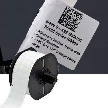 Imágen de Brady Blanco Poliéster Transferencia térmica B33-59-492 Rollo de etiquetas para impresora de transferencia térmica troquelado (Imagen principal del producto)