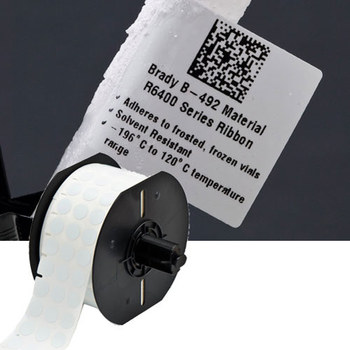 Imágen de Brady Blanco Poliéster Transferencia térmica B33-143-492 Rollo de etiquetas para impresora de transferencia térmica troquelado (Imagen principal del producto)