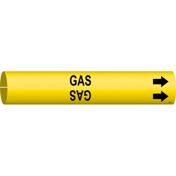 Imágen de Brady Bradysnap-On Negro sobre amarillo Plástico 4067-C Marcador de tubería a presión (Imagen principal del producto)