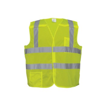 Global Glove FrogWear HV Chaleco reflectante de alta visibilidad GLO-01BA-6XL - tamaño 6XL - Malla Poliéster - Amarillo/verde de alta visibilidad - ANSI clase 2, tipo R - glo-01ba 6xl