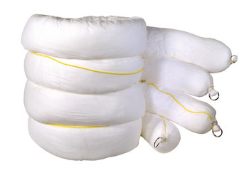 Sellars Blanco Polipropileno 42 gal Cordón absorbente - Polipropileno Material de rellenador - Ancho 8 pulg. - Longitud 10 pies - SELLARS 10818