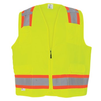 Imágen de Global Glove FrogWear Amarillo de alta visibilidad Grande Poliéster Malla Chaleco de alta visibilidad (Imagen principal del producto)