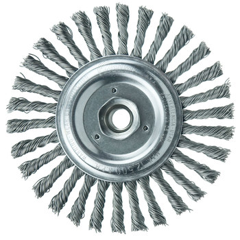 Weiler Roughneck 09386 Cepillo de rueda - Anudado - Circular trenzado Acero cerda