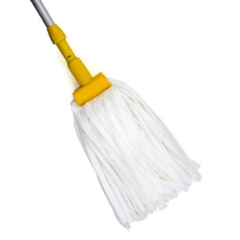 Imagen de Hospeco 2504-DSP-65 MicroWorks Blanco Material reciclado post industrial Desechable Mopa Desechable (Imagen principal del producto)