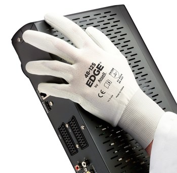 Ansell Borde 48-125 Blanco 7 Tejido Guantes de trabajo - 076490-18699