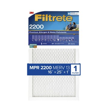 3M Filtrete Alérgenos y contaminantes domésticos de primera calidad 16 pulg. x 25 pulg. x 1 pulg. EA01-4 MERV 13, 2200 MPR Filtro de aire - 90101