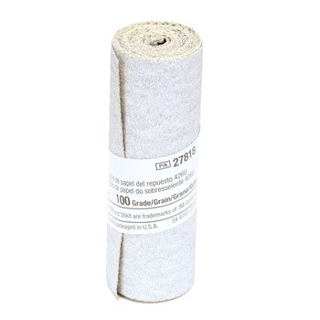 3M Stikit Rollo de lijado 27818 - 3 1/4 pulg. x 55 pulg. - Carburo de silicio - 100 - Fina