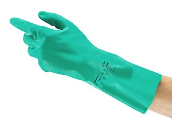 Ansell AlphaTec 37-646 Verde 9 Nitrilo No compatible Guantes resistentes a productos químicos - Longitud 13 pulg. - 076490-17126