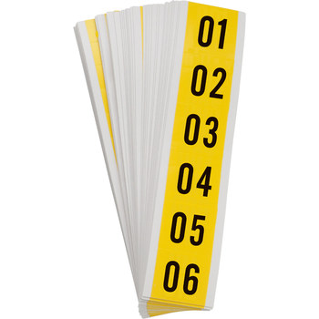 Imágen de Brady Seriesystem Negro sobre amarillo Interior Paño de vinilo 34353 Kit de etiquetas de números (Imagen principal del producto)