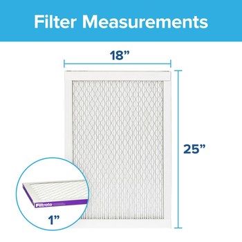 3M Filtrete Alérgenos, bacterias y virus 18 pulg. x 25 pulg. x 1 pulg. 2046-4 MERV 12, 1500 MPR Filtro de aire - 72685