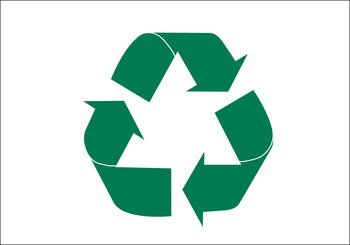 Imágen de Brady B-401 Poliesterino de alto impacto Rectángulo Blanco Letrero de reciclaje 25944 (Imagen principal del producto)
