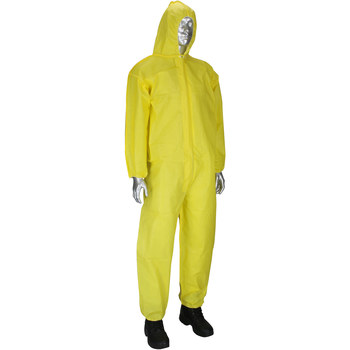 PIP Posi-Wear UB Plus Overoles desechables para trabajo y uso general B3678 3678B/L - tamaño Grande - Amarillo - 361257