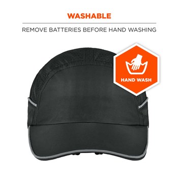Ergodyne Skullerz 8965 Gorra antigolpes con LED 23369 - Velcro suspensión - Negro