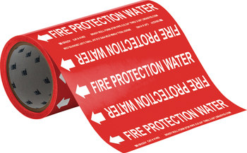 Imágen de Brady Blanco sobre rojo Vinilo 41462 Marcador de tubería autoadhesivo (Imagen principal del producto)