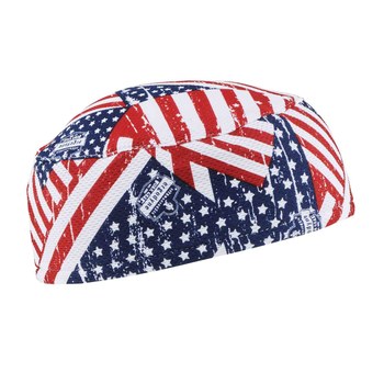 Ergodyne Chill-Its 6630 Azul/Rojo/Blanco Hi Cool/Felpa Casquete - 720476-12506