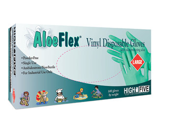 Microflex High Five Aloe Flex V51 Verde Grande Vinilo Guantes desechables - Grado Industrial - 683438-12513
