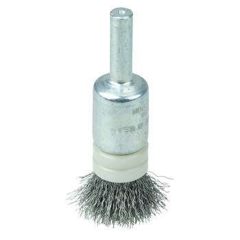 Weiler Acero Cepillo de copa - Accesorio Vástago sin rosca - Diámetro 1/2 pulg. - Diámetro de la cerda 0.006 pulg. - 11100