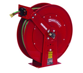 Imagen de Reelcraft Industries TW86050 OLPT TW80000 50 pies Rojo Acero Carrete de manguera de grado T para soldadura con gas (Imagen principal del producto)