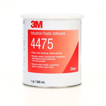 3M 4475 Adhesivo de plástico industrial Transparente Líquido 1 qt Lata - 21221