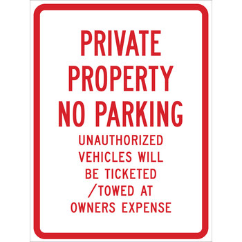 Imágen de Brady B-959 Aluminio Rectángulo Blanco Inglés Cartel de información, restricción y permiso de estacionamiento 115550 (Imagen principal del producto)
