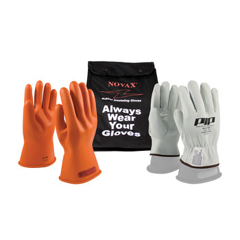 Imágen de PIP Novax 147-SK Naranja 9 Cuero/Caucho Piel de cabra Cuero/Caucho Kit de guante eléctrico (Imagen principal del producto)