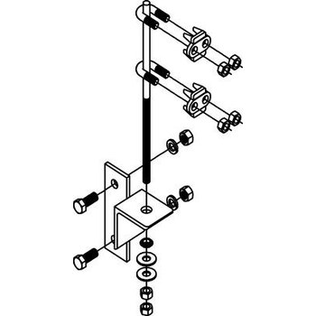 DBI-SALA Lad-Saf Soporte inferior 6100035 - 4 pulg. x 1 1/2 pulg. - 16264