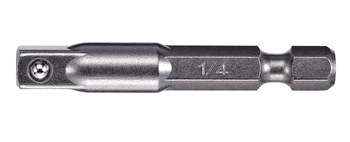 Vega Tools 1/4 pulg. Unidad Hex Adaptador 1100ADB14 - 1/4 pulg. cuadrado macho - 4 pulg. Longitud - Acero S2 Modificado - Gris Gunmetal acabado - 00002