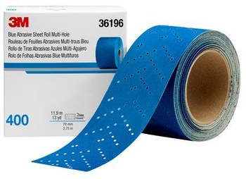 3M Hookit Rollo de hoja de lijado 36196 - 2.75 pulg. x 13 yd - Óxido de aluminio cerámico - 400