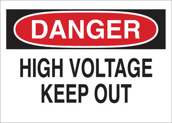 Imágen de Brady B-120 Poliéster reforzado con fibra de vidrio Rectángulo Blanco Inglés Cartel de seguridad eléctrica 45470 (Imagen principal del producto)