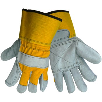 Imágen de Global Glove 2190DP Amarillo Grande Lona/Cuero/Polietileno Dividir Lona/Cuero/Polietileno Guantes de mecánico (Imagen principal del producto)