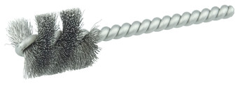 Weiler Acero inoxidable Espiral simple Cepillo en tubo - 3.5 pulg. longitud - Diámetro 7/8 pulg. - Diámetro de la cerda 0.006 pulg. - 21086