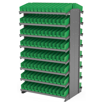 Imagen de Akro-mils APRD110 800 lb Verde Gris Revestido en polvo Acero 16 ga Doble cara Bastidor fijo (Imagen principal del producto)