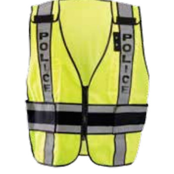 Imágen de Occunomix Police LUX-DPSP-DOR Amarillo Mediano Poliéster Malla Chaleco de alta visibilidad (Imagen principal del producto)