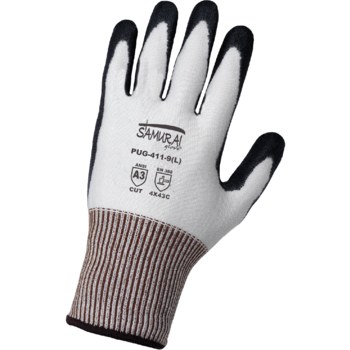 Global Glove Samurai PUG411 Negro/Blanco 2XG HDPE Guante resistente a cortes - pug411 2xl