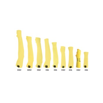 Global Glove Manga resistente a cortes K14SL - ANSI A3 - 14 pulg. - Kevlar - Amarillo - k14sl