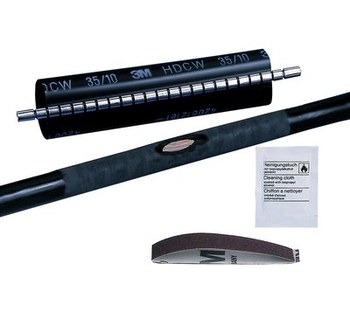 3M HDCW-80/25-1000 Black Adhesive-Lined Polyolefin Heat Shrink Wrap Sleeve - 1000 mm Length - 80 mm Max Diameter - 25 mm Min Diameter - 59090