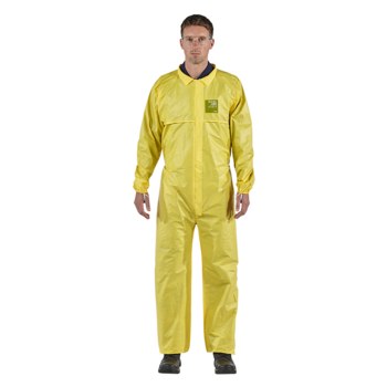Ansell Microchem AlphaTec Overoles resistentes a productos químicos 68-2300 YY23-B-92-103-05 - tamaño XL - Polietileno - Amarillo - 06014