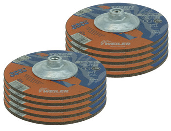 Weiler Tiger Zirc Rueda de desbaste con centro hundido 68379 - 7 pulg. - Alúmina-zirconia - 30 - T
