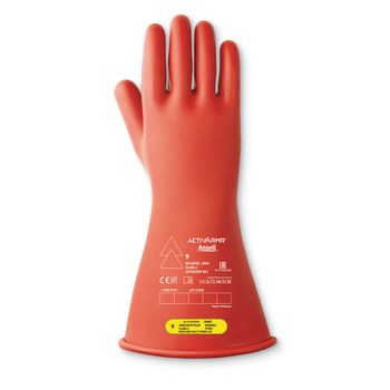 Ansell Marigold Industrial Rojo 11 Látex Caucho natural Caucho natural Guantes de mecánico - A granel - Longitud 14 pulg. - 076490-14273