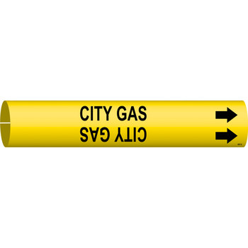 Imágen de Brady Bradysnap-On Amarillo Plástico 4027-C Marcador de tubería a presión (Imagen principal del producto)