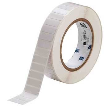 Brady UltraTemp THT-58-718-10 Rollo de etiquetas troqueladas para impresoras - 1 pulg. x 0.375 pulg. - Poliimida - Blanco - B-718