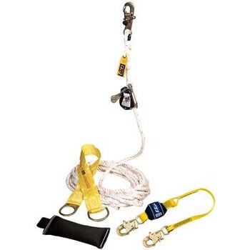 DBI-SALA Lad-Saf Kit de seguridad movil para cuerda 5000401 - 3 pies - Amarillo - 00353