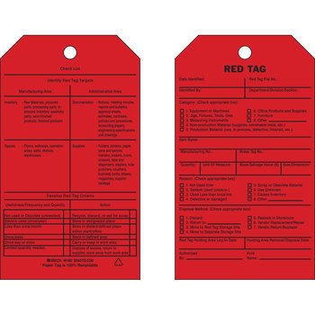 Imágen de Brady Negro sobre rojo Escribible Cartulina Inspección general 81992 Etiqueta de inspección general (Imagen principal del producto)