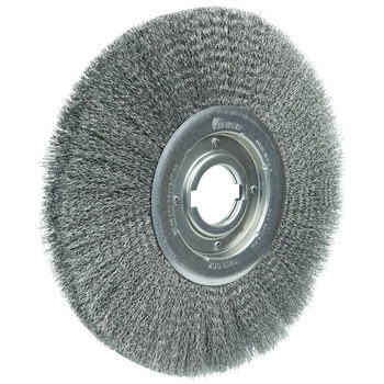 Weiler 06190 Wheel Brush - 12 in Dia - Crimped Steel Bristle