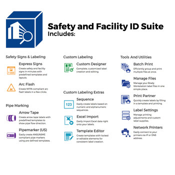 Brady Markware Estación de trabajo 149200 Software De Identificación De Instalaciones Y Seguridad - 59541